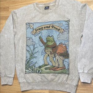 Frog and Toad Tapestry Sweatshirt, Size S, Unique Coors Banquet Branding Tag